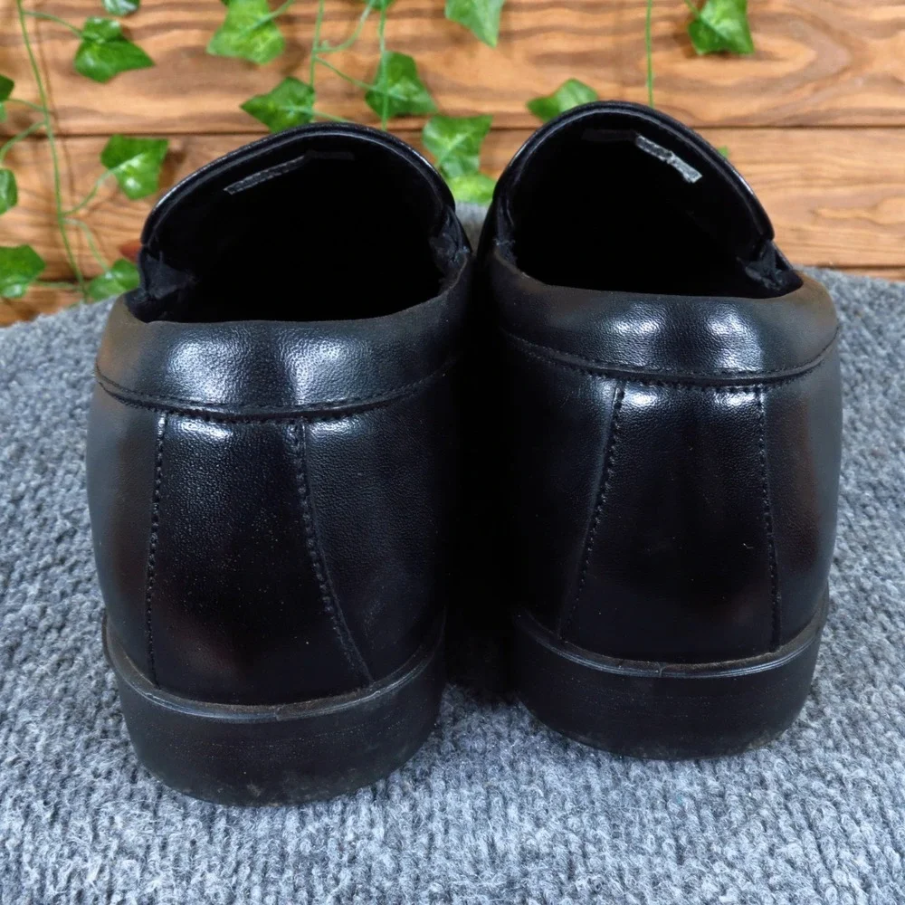 Obermain Sprung Mens Penny Loafer Shoes 11.5 Extra Wide Dress Black Leather